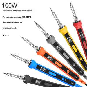 หัวแร้งบัดกรีดิจิตอลกำลังสูง 100W ปรับอุณหภูมิได้ พร้อมระบบทำความร้อนภายใน อุณหภูมิคงที่ สำหรับงานเชื่อมอุปกรณ์อิเล็กทรอนิกส์ - Product Image 2