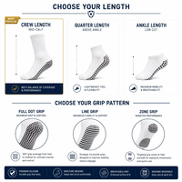 Chaussettes de football Juncai Grip Socks, mi-mollet, antidérapantes, respirantes, rembourrées, pour hommes, avec logo personnalisé.