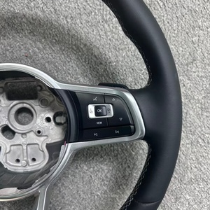 Volant en cuir pour Volkswagen VW <span class=keywords><strong>Golf</strong></span> <span class=keywords><strong>5</strong></span> 6 7 R MK6 MK7 MK8 Jetta Passat B8 Polo Tiguan GTI - Product Image 3