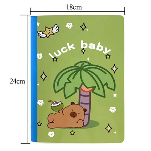 Cuaderno Escolar Ecológico con Costuras Reforzadas, Papel Grueso, Cubierta con Logotipo Personalizado, para Estudiantes, Niños, Playa, Verde, Henry, 18*24cm - Product Image 1