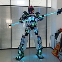 Costume de robot LED multi-modes léger en EVA, costume lumineux personnalisé pour la location d'événements (bars, carnavals, mariages)