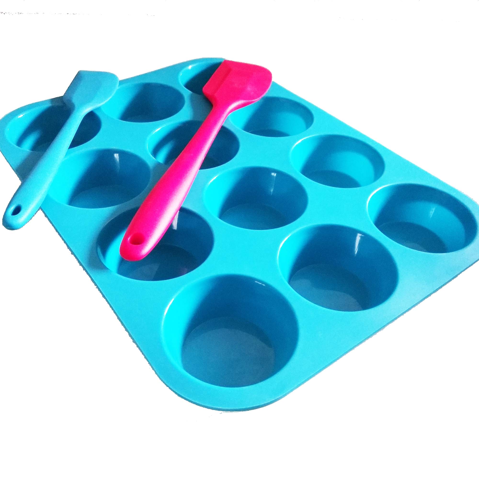 12-tasse antiadhésive Demi Forme Ronde En Silicone