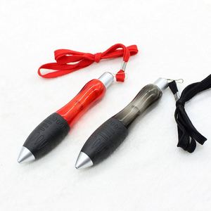 Stylo bille rétractable robuste et lourd avec cordelette de suspension et recharges d'encre, prise en main large - Product Image 4