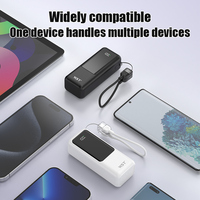 Vente en gros de produits 10000mah PD22.5W câble intégré détachable à charge rapide WST Power Bank Banque d'alimentation portable à affichage LED