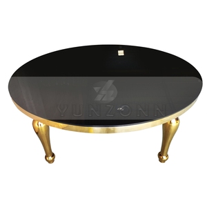 Bàn ăn tròn hiện đại cho khách sạn và tiệc tùng MDF trắng và đế bằng thép không gỉ cho đám cưới và các sự kiện ngoài trời - Product Image 5