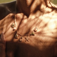 Bijoux de plage imperméables non ternis Boho femmes accessoire été CZ diamant collier initial surfeur fille collier à breloques
