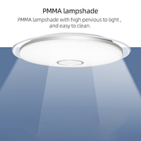 Lampu Langit-langit Led Bulat Pasang Di Permukaan Dapat Diredupkan Tamu Kamar Tidur Klasik