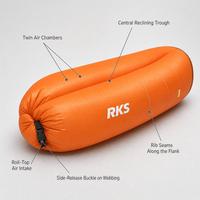 Chaise longue gonflable portable en PVC écologique pour la plage et le camping, design victorien auto-gonflant, chaise longue et canapé d'extérieur