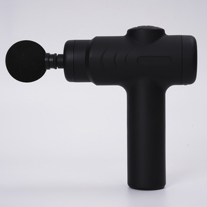 Mini pistolet de massage électrique noir, 12 niveaux de vitesse, moteur sans balais, rechargeable par USB, pour thérapie des tissus profonds de la taille, des jambes et du dos - Product Image 1