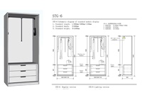 Armoire sur mesure en contreplaqué avec portes battantes, système de rangement moderne et luxueux pour projets intérieurs de villas et d'hôtels, le choix des architectes