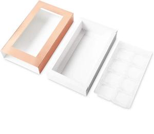 Hộp sô cô la bao bì rõ ràng cửa sổ Kẹo hộp với kéo ra nhựa khay sô cô la cho thực phẩm - Product Image 4