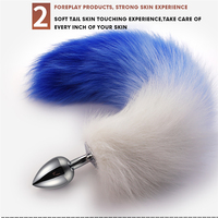Queue de renard en fausse fourrure, silicone et métal, plug anal, jouet sexuel pour femme, pour jeux coquins