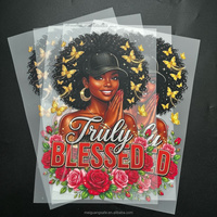 Autocollant personnalisé « Blessed Girl » en PET thermocollant, écologique, durable, doux au toucher, pour impression par transfert thermique sur T-shirt (vente en gros)