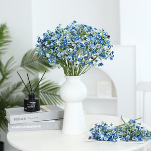 <b>Artificial</b> Baby's Breath <b>Flowers</b> Soft Plastic Blue White Pink Wedding Home Decor Outdoor Photography Props - Product Image 1