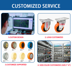 Moyennes roulettes pivotantes durables en PP de 3/4/5 pouces Roues directionnelles universelles pour chariots à main industriels Étagère pour petits chariots - Product Image 5
