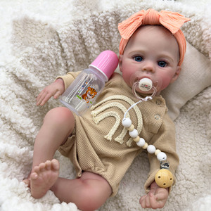 Muñecas Bebé <span class=keywords><strong>Reborn</strong></span> de Silicona de Cuerpo Completo YOSI, Muñecas Realistas de Recién Nacido con Pañal, Chupete y Juego de Juguetes, Económicas, Niños de 18-20 cm, Ropa Intercambiable 3 - Product Image 4