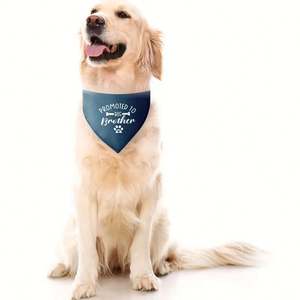 Bandana personnalisé pour animaux de compagnie avec logo, pour printemps, anniversaire, mariage, vacances, pour chat et chien, uni, style foulard - Product Image 2