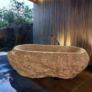 Freestanding Solid Granite <strong>Stone</strong> Soaking <strong>River</strong> Bath Tub Natural Marble <strong>Stone</strong> Bathtub - Product Image 1