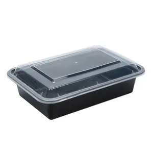 China Suppliers Black Microwave Disposable Plastic Packaging Bento Lunch Food Container