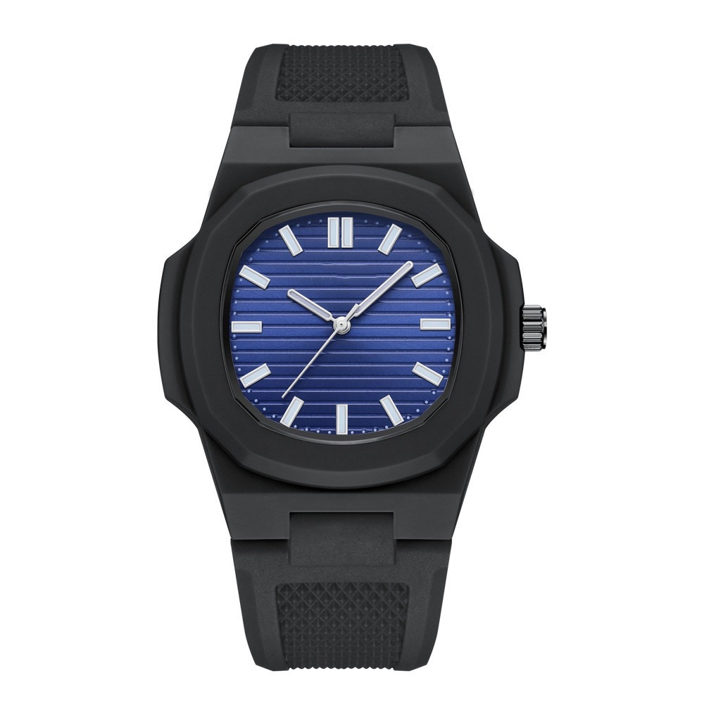 Black strap dark blue dial