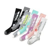 Chaussettes de ski en laine pour femmes épaissies chaudes à séchage rapide longues chaussettes de compression de sport anti-dérapant pour la randonnée en plein air équipage de course