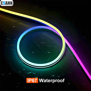 एसेन rgb नेऑन लाइट स्ट्रिप सिलिकॉन 6x12 मिमी ip67 वाटरप्रूफ 12 वी/24v ऐप रिमोट कंट्रोल फ्लेक्स लाइट होम टीवी - Product Image 1