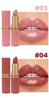 SAM SUGAR Rouge à lèvres 6 couleurs en forme de barre chocolatée, maquillage nacré mat longue tenue, baume à lèvres waterproof, style européen-américain