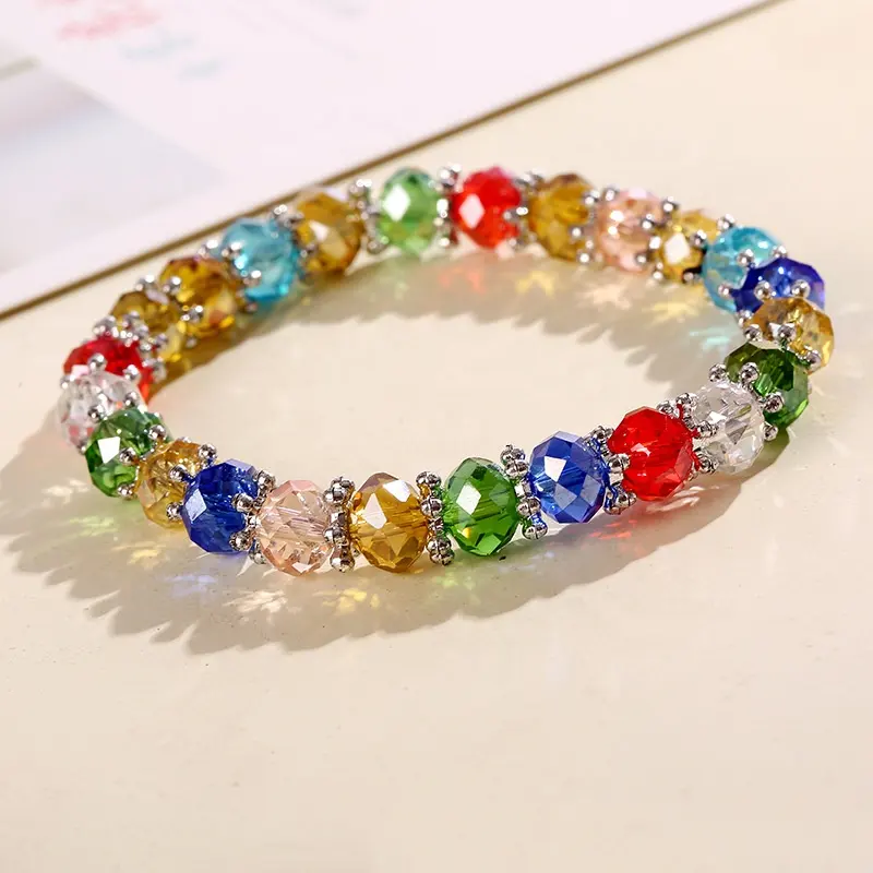 2017 Fashion Design Colorful Crystal Jewelry Beads Bracelet Woman Accessories