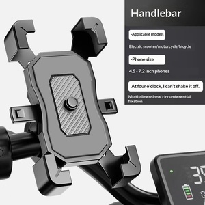 Support universel pour téléphone de moto à 4 bras extensibles, support de guidon de vélo, support de rétroviseur anti-vibration, support de navigation moto, vente en gros - Product Image 5