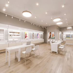 Vitrines optiques d'étagères à lunettes personnalisées pour la décoration intérieure de magasin d'optique - Product Image 1