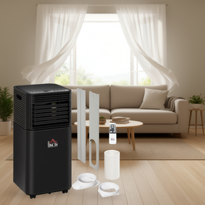 Aire acondicionado portátil HomCom de 10000 BTU solo con función de refrigeración, con control remoto y temporizador para habitaciones de hasta 298 pies cuadrados. - Product Image 2