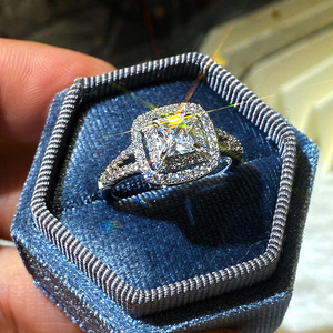 Square Shiny Zircon Women Ring Elegant Design For Engagement Proposal Daily Party All-match Finger Jewelry Gift - Product Image 2