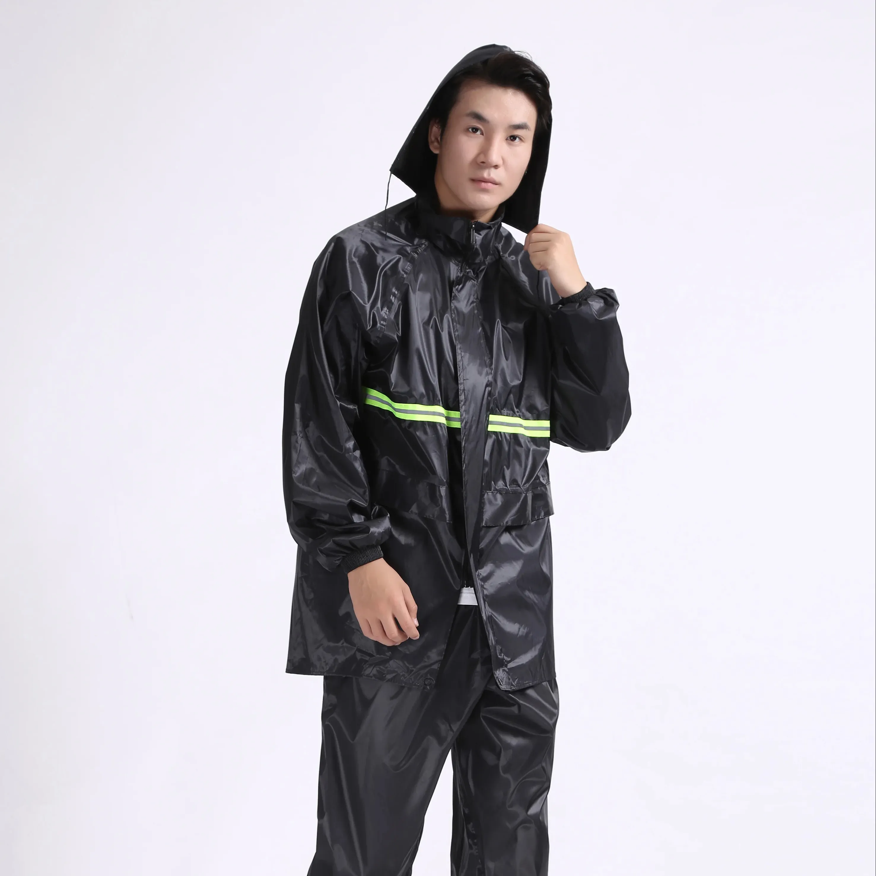 Top vendendo pvc reflexivo barato chuva casacos uma motocicleta impermeável raincoat adultos para mens casacos de chuva