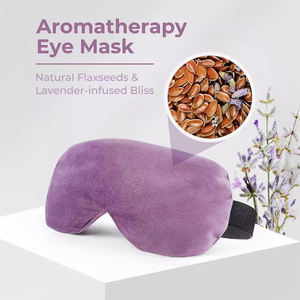 Masker Mata tertimbang, masker mata Lavender biji rami diisi dengan kompres panas Masker Mata kristal sangat lembut pemanas Microwave - Product Image 2