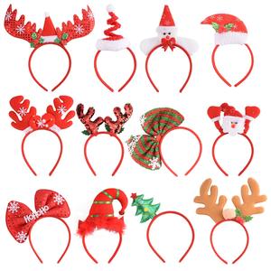 Fasce natalizie, elfo fantasia corna di renna campane di albero di natale fasce per cappelli di babbo natale per bambini adulti bomboniere - Product Image 4