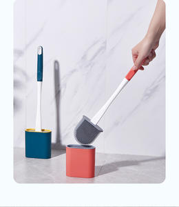 Drop shipping <span class=keywords><strong>brosse</strong></span> de toilette en plastique et support nettoyant en profondeur kit de nettoyage en <span class=keywords><strong>silicone</strong></span> <span class=keywords><strong>brosse</strong></span> de nettoyage de toilette cerise <span class=keywords><strong>brosse</strong></span> de toilette - Product Image 4