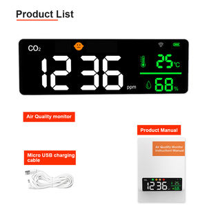 Meilleure vente NDIR <span class=keywords><strong>CO2</strong></span> Mètre mural TUYA WiFi Détecteur de dioxyde de carbone Moniteur de qualité de l'air intérieur pour le Chili, l'Espagne et le Japon - Product Image 5