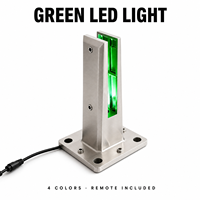 Support en verre sans cadre en acier inoxydable 316 2205 avec lumière solaire LED, certifié ZD Pass Test Global Patent