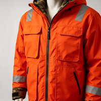 Veste de chasse réversible camouflage orange