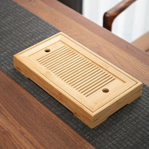 Bamboo <b>Tea</b> Tray Rectangular Mini Size For Kung Fu <b>Tea</b> <b>Sets</b> Household Use Elegant Design - Product Image 3