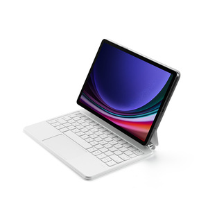 Étui à clavier magique pour Samsung Galaxy Tab S9/S8/S7 11 avec housse magnétique pour tablette,fente pour stylo externe (blanc) - Product Image 1