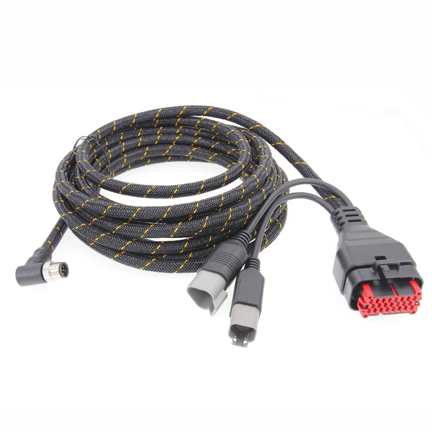 Waterproof Auto Deutsch Female Male DT 2 3 6 8 Pin DT04-8p DT06-8S Connector With Wire Loom Harness Cable