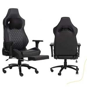 <span class=keywords><strong>Chaise</strong></span> de jeu durable noire avec logo, grande taille, Pro Silla Gaming, entièrement en cuir PU de qualité supérieure, multifonctionnelle, avec accoudoirs réglables 4D - Product Image 1
