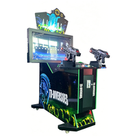 Machine de jeu d'arcade de luxe 32 pouces avec écran 4K HD, à monnayeur, pour 2 joueurs, jeu de tir simulé, prend en charge la détection de mouvement et la personnalisation en anglais