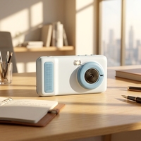 Caméra intelligente portable pour enfants à double objectif avec IA, reconnaissance photo WiFi, dialogue vocal, capteur CCD, écran tactile 4 pouces, mémoire intégrée 16 Go