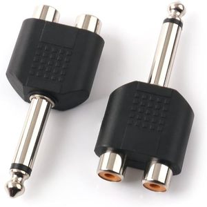 Adaptador de 6,5 mm a RCA dual hembra, convertidor de audio de 3 pines para conexión de micrófono AV - Product Image 3