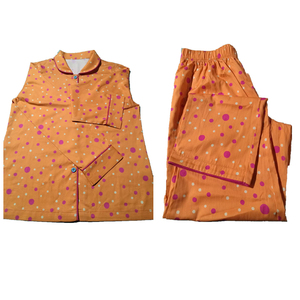 Pijama Coraline para adultos, Conjunto de pijama para <span class=keywords><strong>niñas</strong></span>, conjunto de sueño de lunares naranjas de Halloween, pijama de seda Coraline - Product Image 1