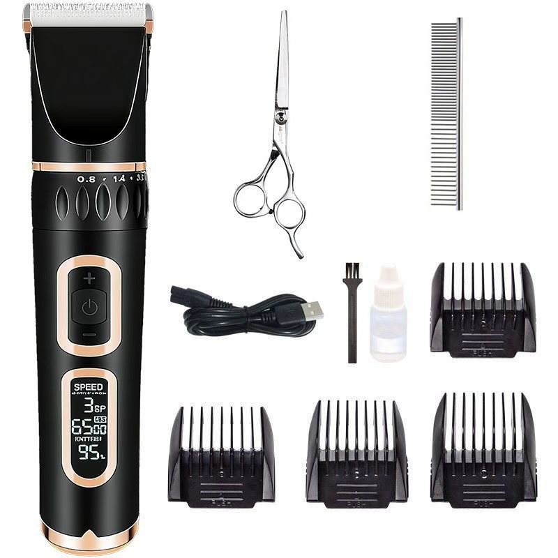 ชุดหวีตัดผมสแตนเลสสีดำโรสโกลด์ B8A (2 ชิ้น)