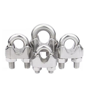 Fabrika toptan döküm SS304 316 paslanmaz çelik bağlantı elemanı u-cıvata simplex tel halat kablo klip ve cıvata tel halat kelepçesi - Product Image 5