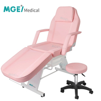 MEDIGE Fabricant de mobilier pour salon de beauté, lit de soin du visage, fauteuil de massage, table de massage manuelle réglable pour le corps entier avec accoudoirs